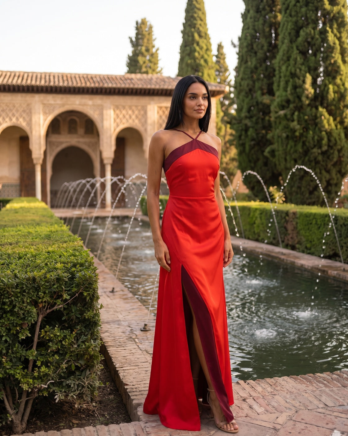 Vestido Oasis en rojo