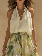 Alejandra | Conjunto estampado de lirios