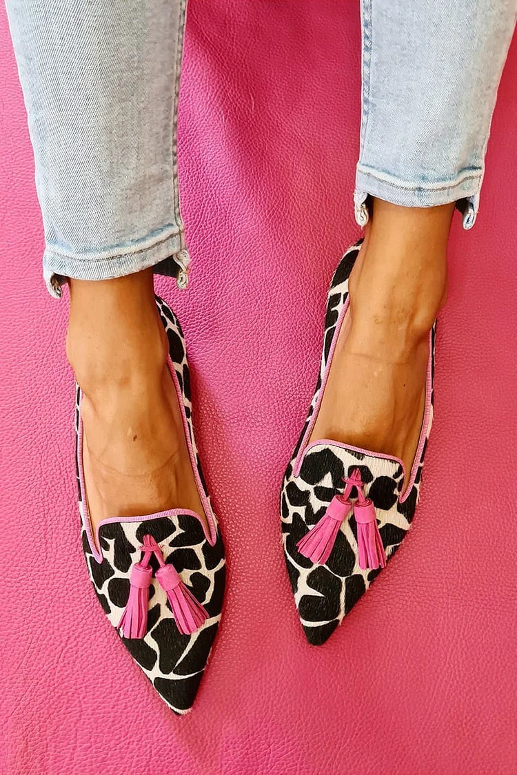 Beatrice | Mocasines Elegantes de Punta Leopardo