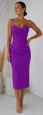 Mandy | Vestido midi cruzado escote V
