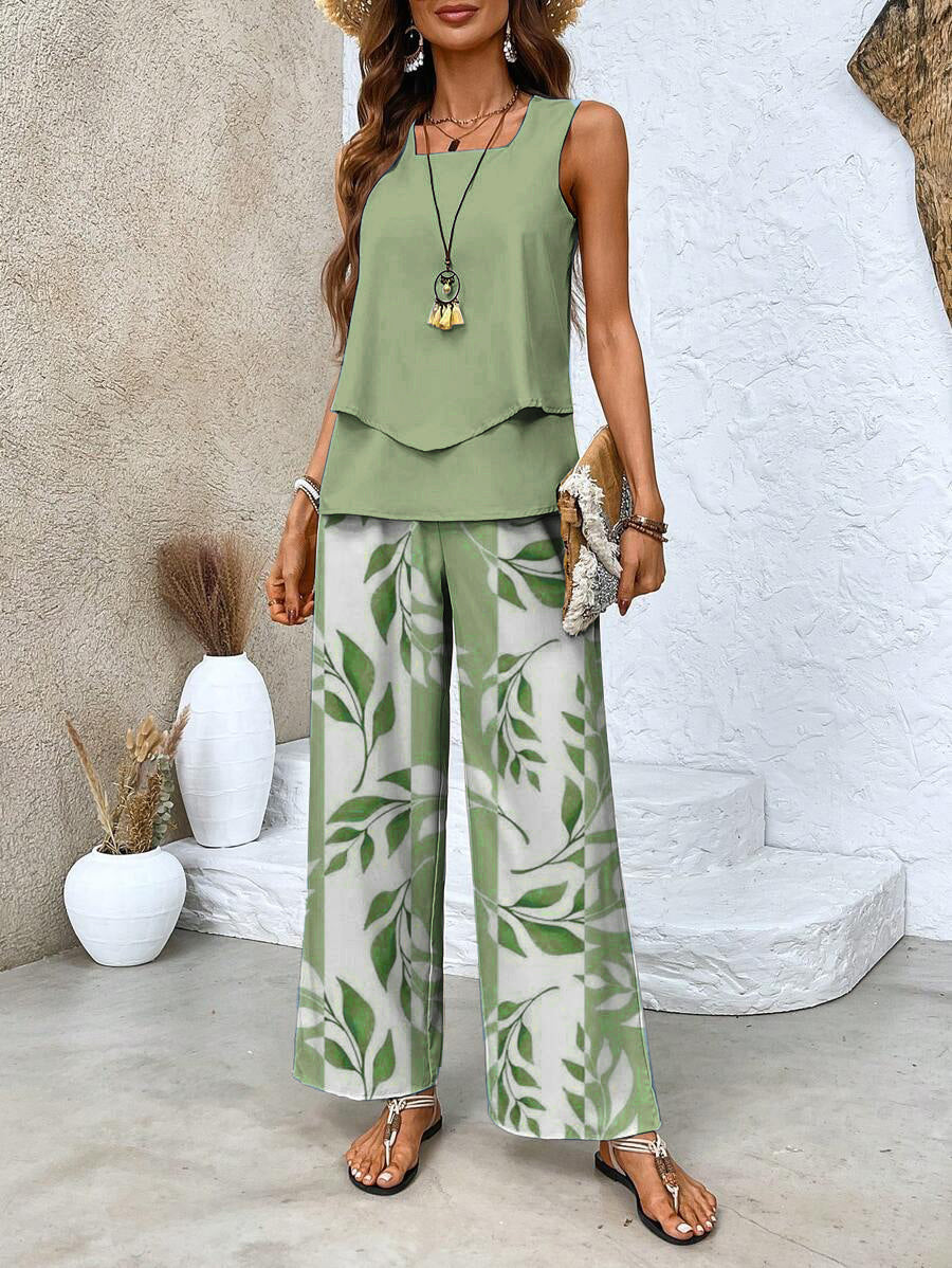 Marta | Conjunto Blusa y Pantalón Botánico
