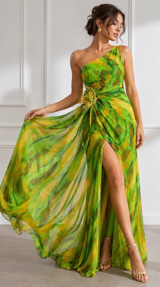 Lorna | Vestido drapeado vibrante
