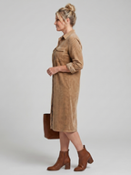 Pilar | Vestido midi manga larga con bolsillos