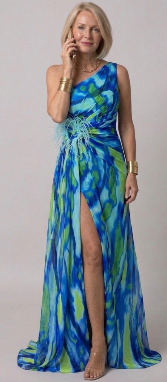 Lorna | Vestido drapeado vibrante