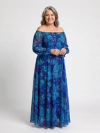 Peniel | Vestido maxi floral hombros descubiertos