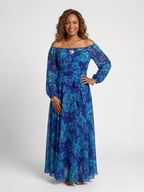 Peniel | Vestido maxi floral hombros descubiertos