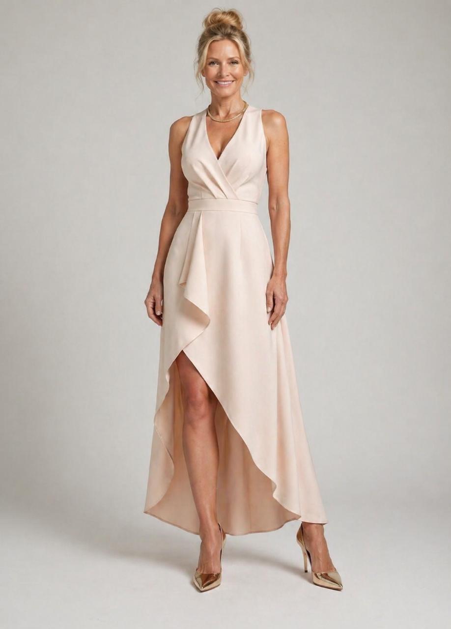 Mandy | Vestido midi cruzado escote V