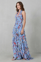 Marina | Vestido largo halter con caída fluida