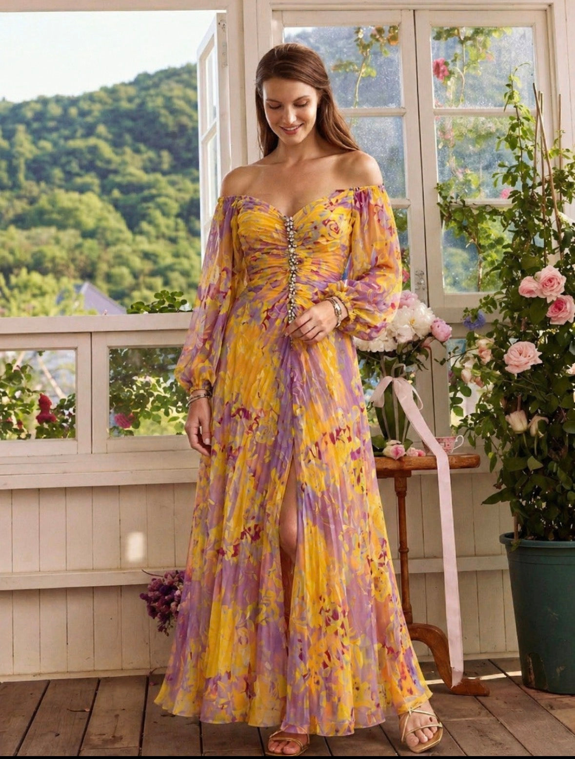 Kristine | Vestido elegante escote V