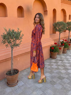 Silvia | Vestido largo con estampado