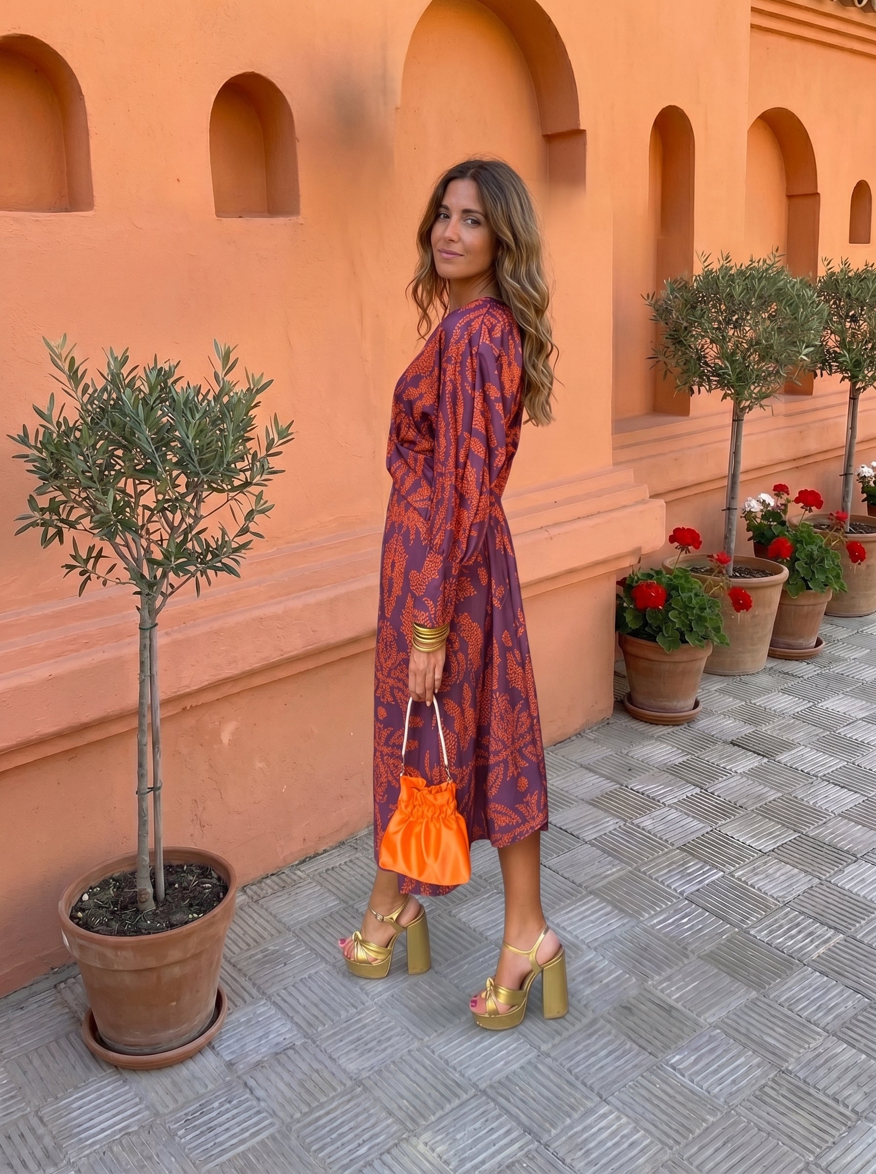 Silvia | Vestido largo con estampado
