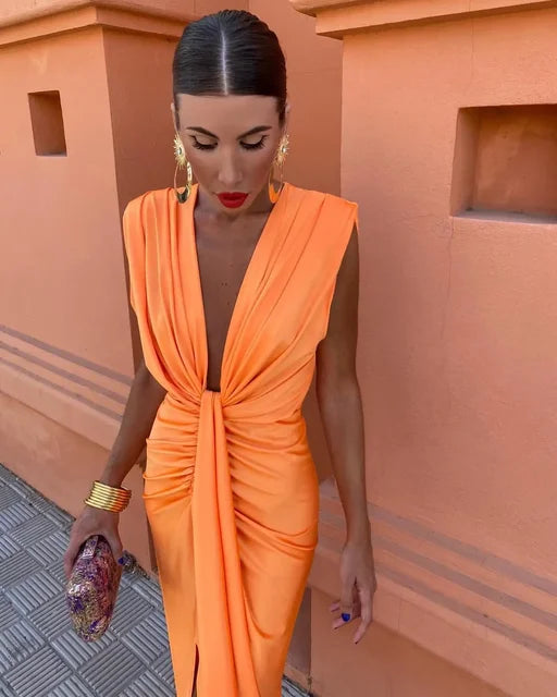 Lily | Vestido midi plisado elegante
