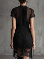 Zoe | vestido mini fluido con detalle de encaje