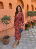 Silvia | Vestido largo con estampado