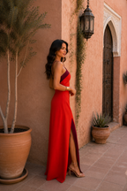 Vestido Oasis en rojo