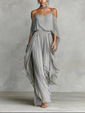 Isabela | Conjunto fluido gris